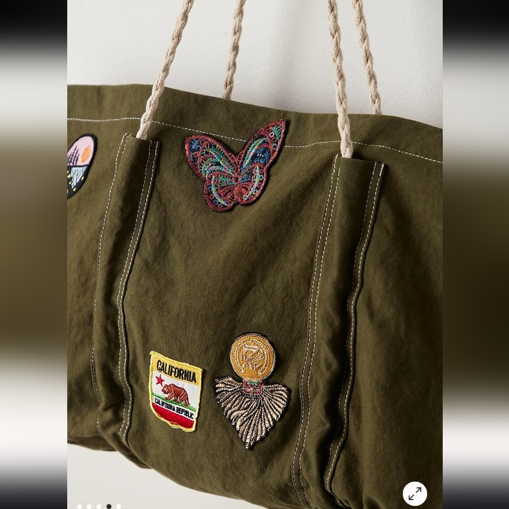NWT Free People Been There Badge Tote - Picture 3 of 11